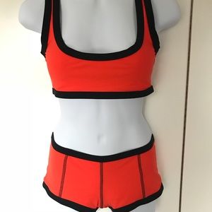 [SOLD] NWT BURBERRY Neon Orange Bikini Swim Set